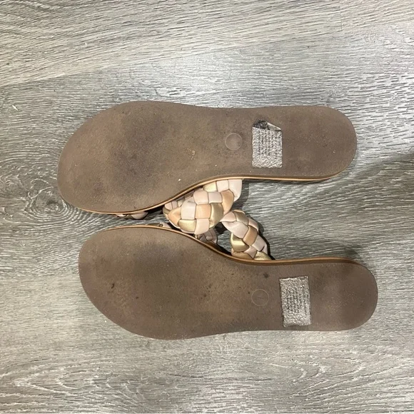 a new day Braided Slide Sandals in Beige, Gold, Taupe - Picture 2 of 3